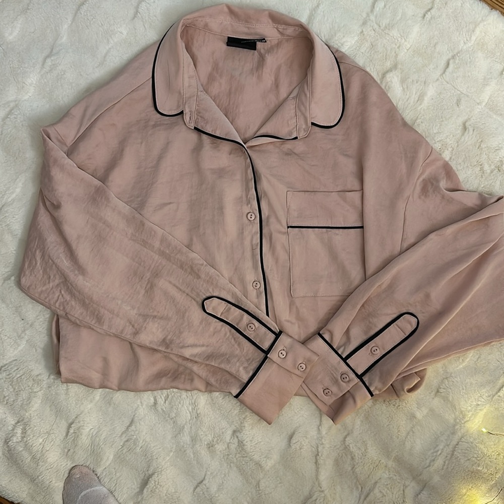 UO Out From Under Pajama Blouse - Picture 2 of 3